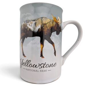 Yellowstone National Park Moose Mug Yellowstone General Stores Green Interior